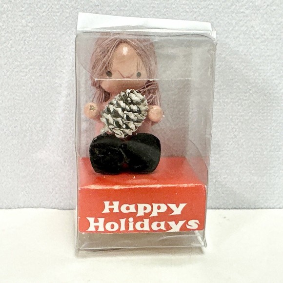 Lot of 6-1979 Enesco imports wood‎ Christmas figurines NIB - Picture 10 of 10